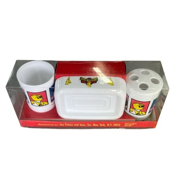Extremely Rare! 1994 Vintage Power Rangers Set w/Toothbrush Holder/Soap … - Picture 1 of 5